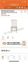 4 UNFINISHED DINING CHAIRS
