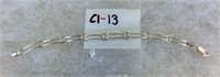 C1-13 unusual sterling link bracelet