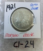 C1-24 1921 Morgan silver dollar