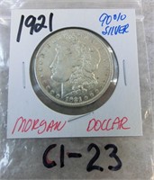 C1-23 1921 Morgan silver dollar