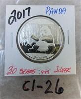 C1-26 2017 Panda 30gr. .999 silver