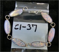 C1-37 sterling & opal bracelet