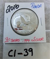 C1-39 2016 Panda 30gr. .999 silver