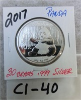 C1-40 2017 Panda 30gr. .999 silver