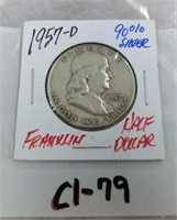 C1-79  1957  D Franklin half dollar