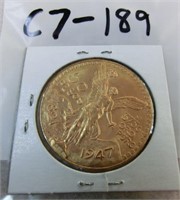 C7-189   1947 Mexico gold 50 Peso