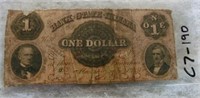 C7-190  1857  Bank of the State of Indiana $1 note
