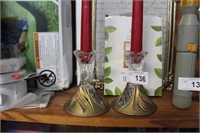 CANDLE HOLDERS AND CANDLES