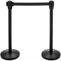 Uline Black Crowd Control Posts with Retractable