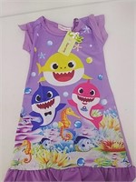 New Kids size 110 baby shark pajama dress