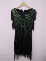 Babeyond Green Sequin Dress, Large