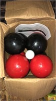 Bocce ball set in carrying case