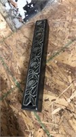 Carved black stone insense holder
