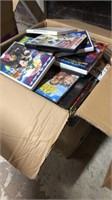 Large box of DVDs