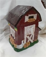 Cookie Jar Barn with Animals marked GKPO 10" x 8"