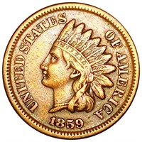 1859 Indian Head Penny NEARLY UNCIRCULATED