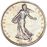 1960 French Silver 5 Francs UNCIRCULATED