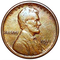 1911-S Lincoln Wheat Penny NICELY CIRCULATED