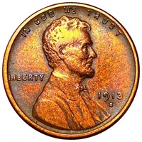 1913-S Lincoln Wheat Penny XF