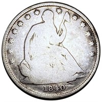 1840-O Seated Half Dollar NICELY CIRCULATED