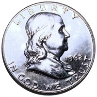 1962 Franklin Half Dollar GEM PROOF