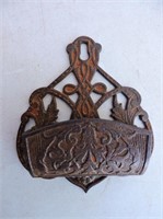 Cast Iron Match Holder 4"x4 1/2"