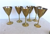 Brass Goblets 7 1/2"T