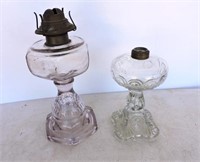 Pair Antique Oil Lamps