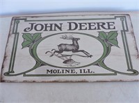 John Deere Resin Sign 19"x10"