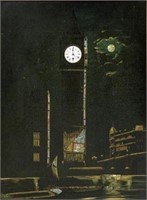Painting of Big Ben with Pocketwatch.