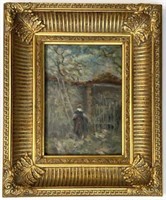 Antique French Impressionist Painting.