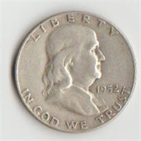 1952-S Silver Franklin Half Dollar