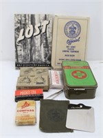 Collection of Boy Scout First Aid Kit, Reflector