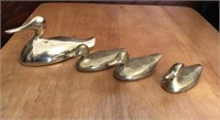 Vintage Brass Duck Figurines