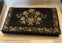 Vintage Hand Embroidered Clutch from India