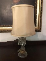 Vintage Glass Lamp with Prisms