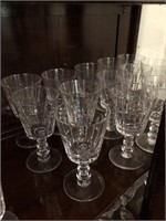 Vintage Set of 15 Crystal Wine Glasses
