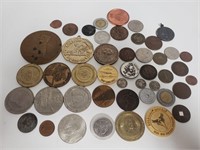 Lot of Various Tokens and Coins