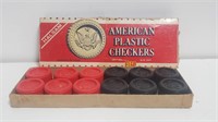 Vintage AMERICAN Plastic Checkers 24
