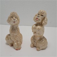 Pair Of Poodles Ceramic 8-9" Tall