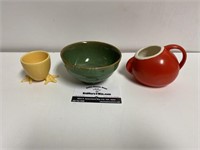 (3) Ceramic Kitchen Pieces Egg Holder Bowl