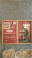Microscope lab by skilcraft in original wooden box