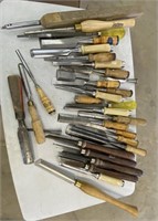 Approx 30 Wood Chisels, Various Sizes and Make