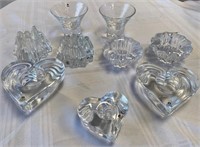 95 - MIXED LOT CRYSTAL CANDLE HOLDERS
