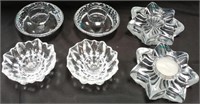 95 - LOT OF 6 CRYSTAL CANDLE HOLDERS