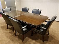 Conference Table w/ 6 Leather Chairs