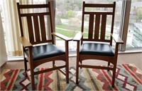 Vintage Stickley Armchairs from Harvey Ellis  A