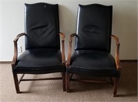 Chippendale Style Library Armchairs