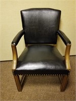 Black Tufted Library Chair