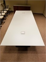 Glass Covered Conference Table